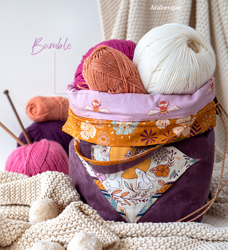 Blithe Bucket Bag in Crafting Magic by Art Gallery Fabrics